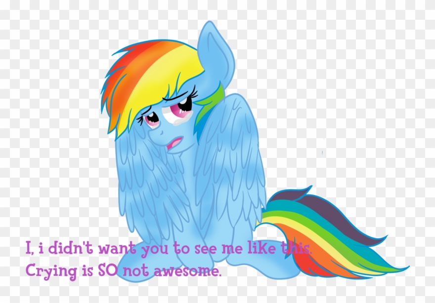 Rainbowtashie, Crying, Pegasus, Pony, Rainbow Dash, - Mlp Upset Rainbow Dash Clipart