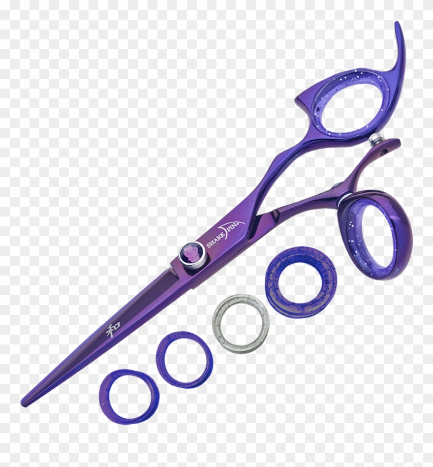 Purple Shark Fin Shears Clipart