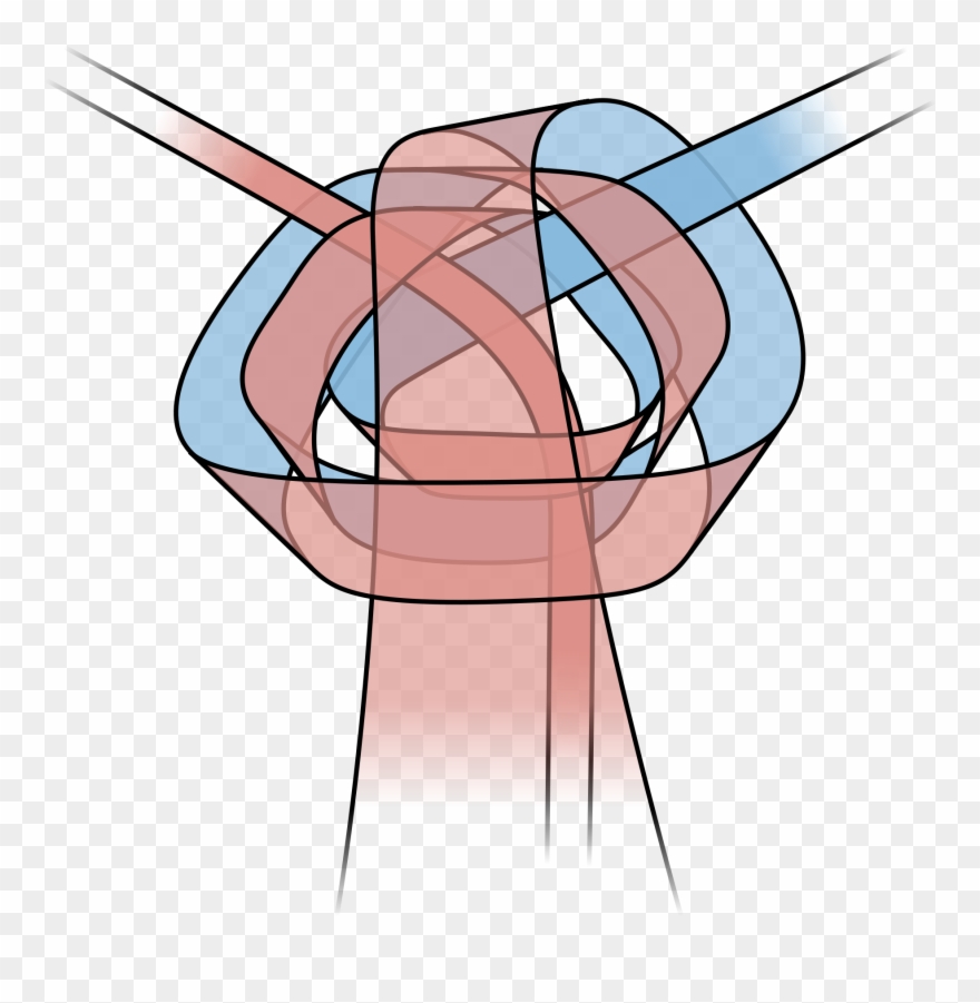 Open - Double Windsor Knot Diagram Clipart