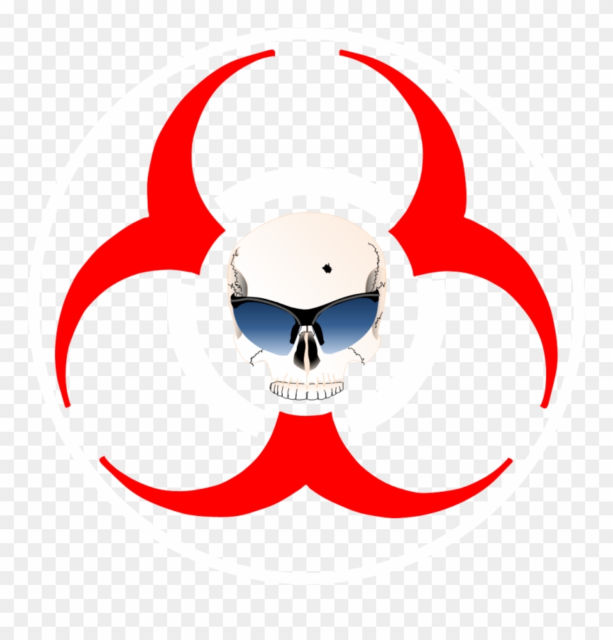 Zombie Apocalypse Bio-hazzard With Cool Blue Shades - Portable Network Graphics Clipart