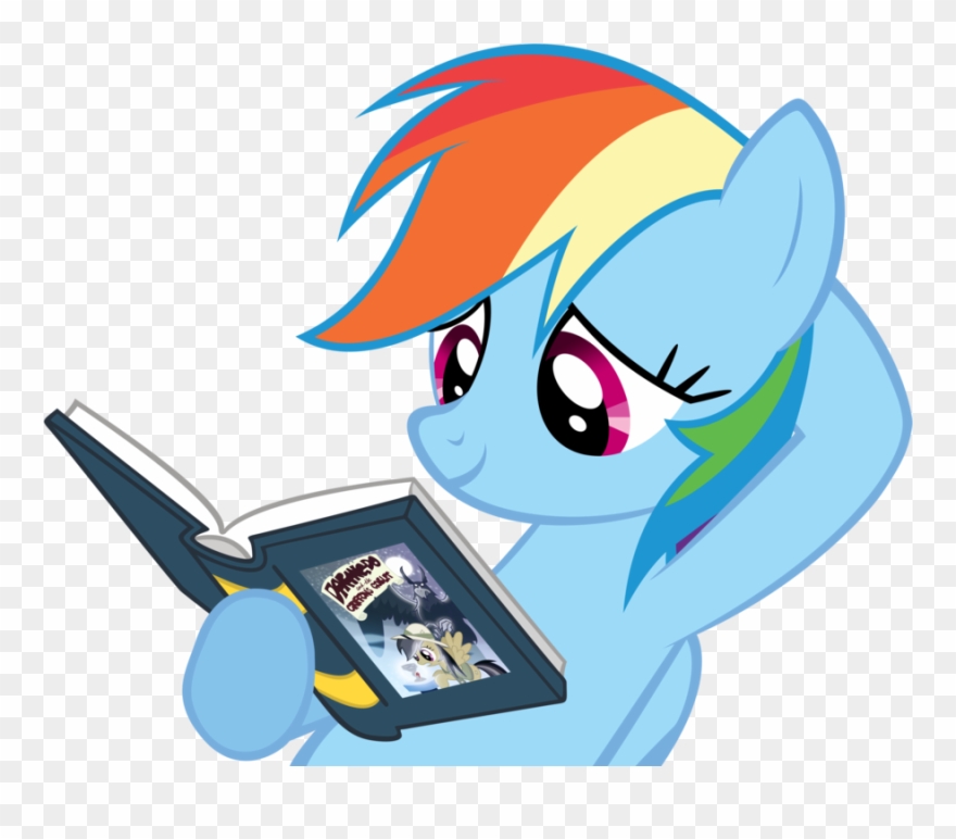 Book, Daring Do, Daring Do And The Griffon's Goblet, - Rainbow Dash Reading A Book Clipart