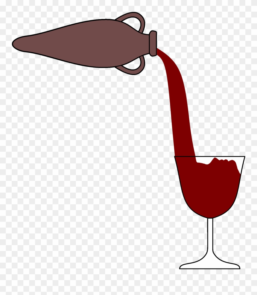 Symbol, An Amphora Of Wine Pouring Into A Goblet, The Clipart