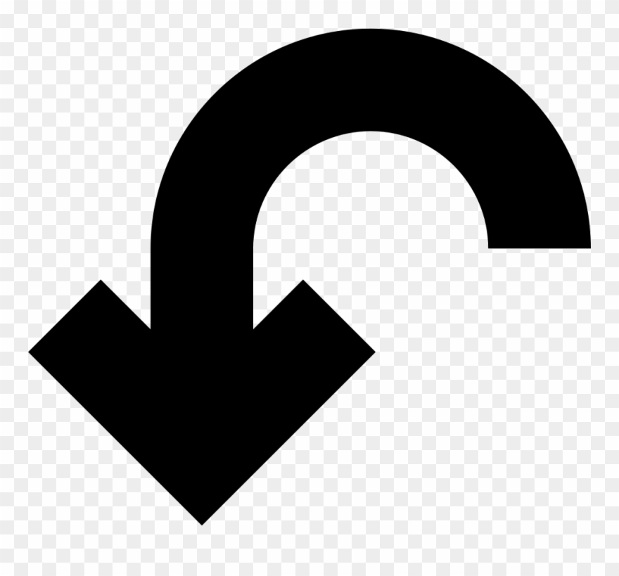 Curved Arrow Down Svg Png Icon Free - Curved Arrow Pointing Down Clipart