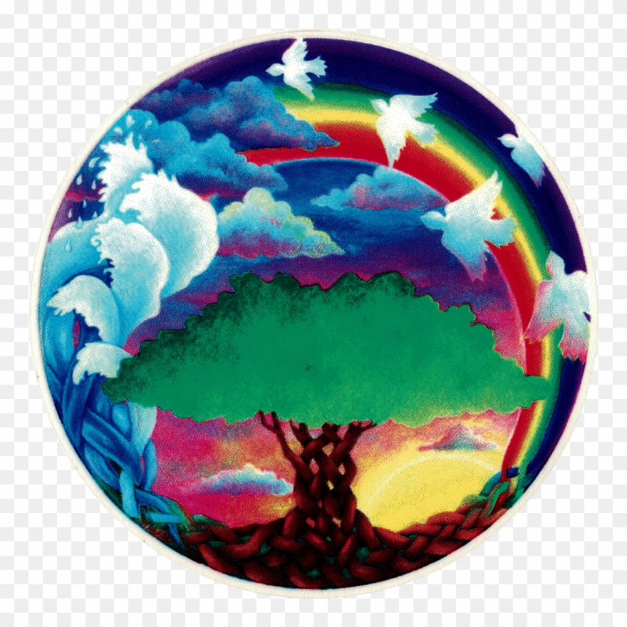 Bumper Sticker / Decal - Rainbow Tree Clipart