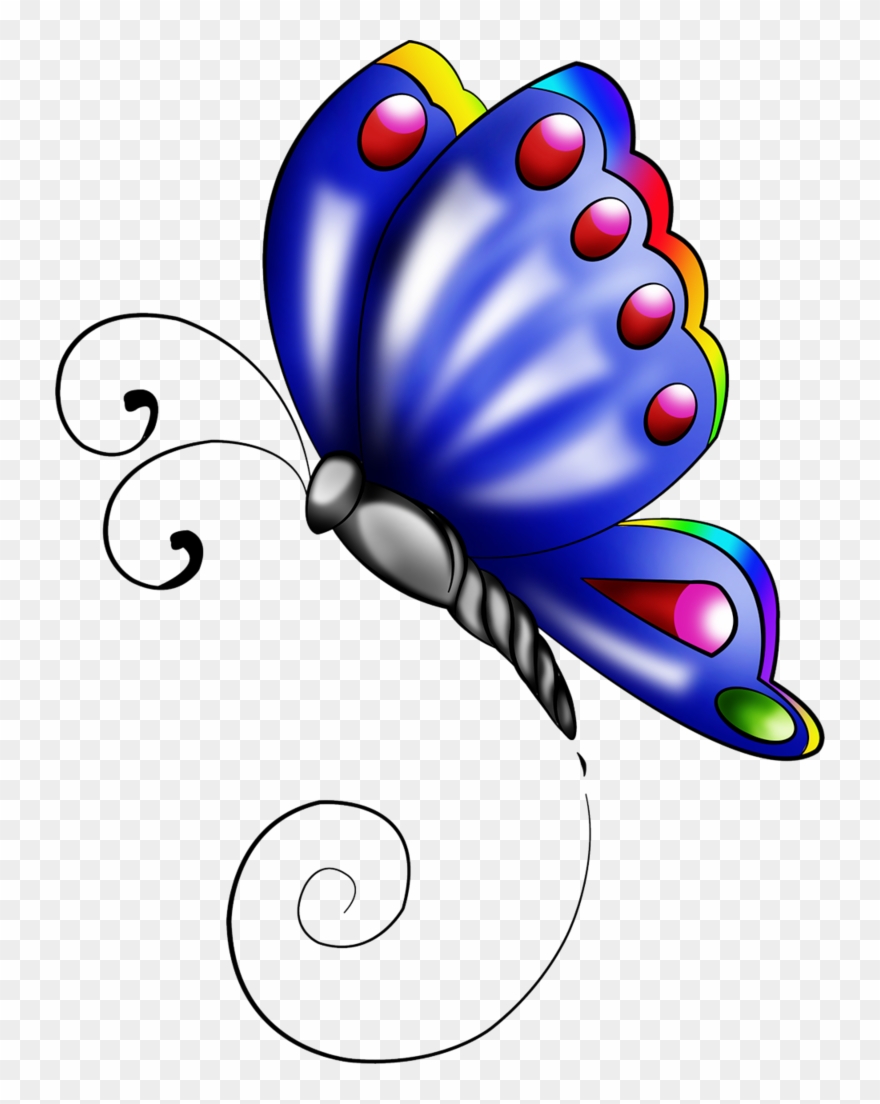 ‿✿⁀butterflies‿✿⁀ Cartoon Butterfly, Butterfly Clip - Butterfly Cartoon - Png Download