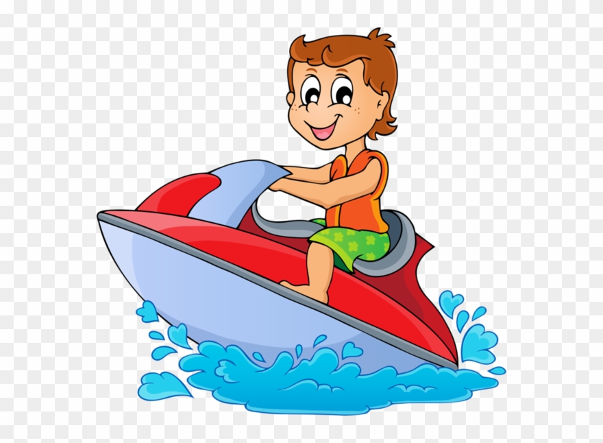 Personnages, Illustration, Individu, Personne, Gens - Water Sports In Cartoon Clipart