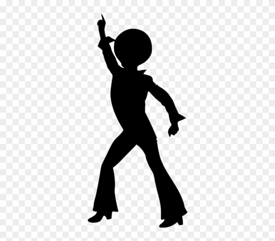 Report Abuse - Silhouette Disco Dancer Clipart