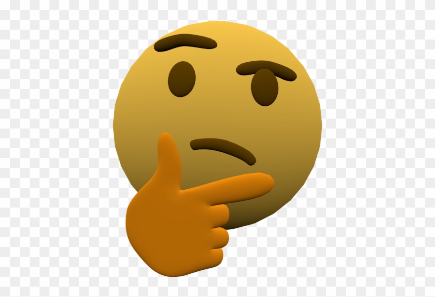 Thinking Emoji But 3d - 3d Thinking Emoji Gif Clipart