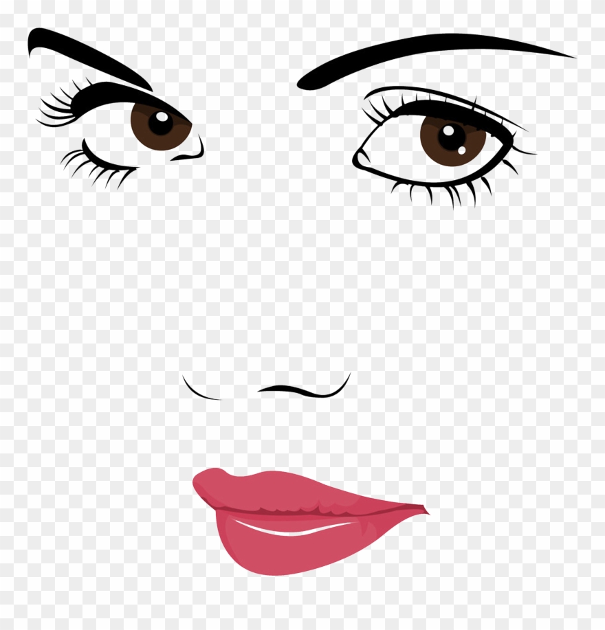 Face Portrait Woman Clip - Aankhein Shayari - Png Download