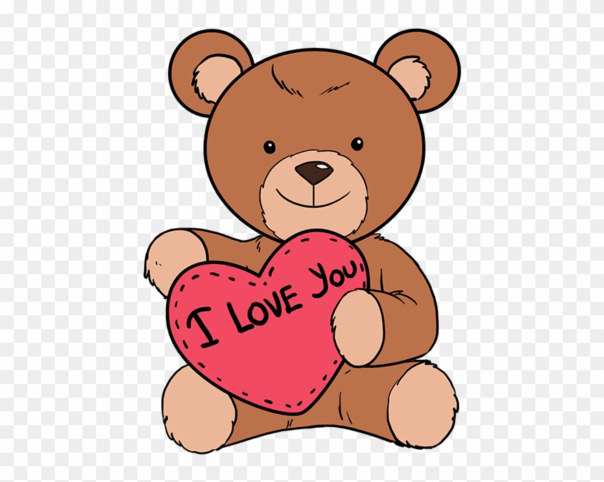 How To Draw Teddy Bear With Heart - Draw A Teddy Bear Clipart