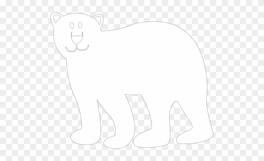 Bear Animal Black White Line Teddy Bear Animal 555px - Polar Bear Clipart .png Transparent Png