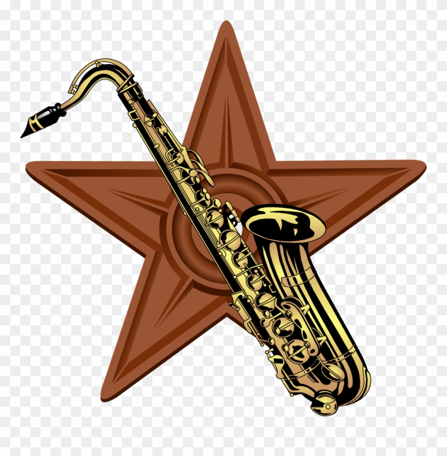 File - Barnstar Jazz - Svg - Free Musical Instruments Png Clipart