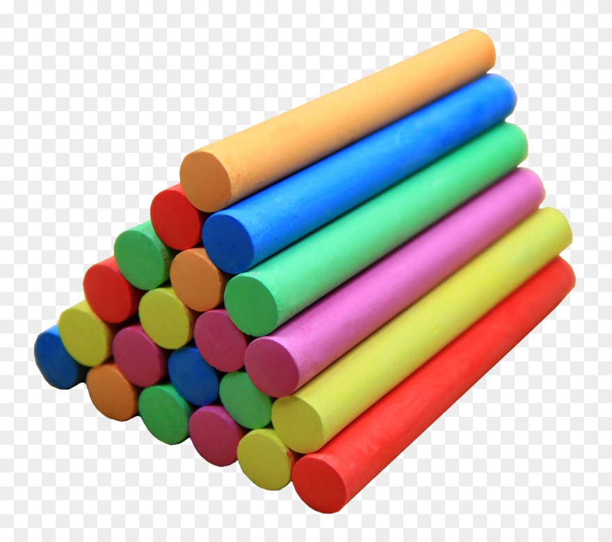 Sidewalk Chalk Color Marker Pen Piling Up - Blackboard Pen Png Clipart