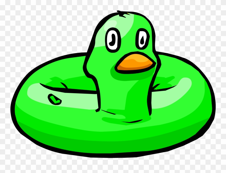 Green Duck - Club Penguin Duck Floatie Clipart