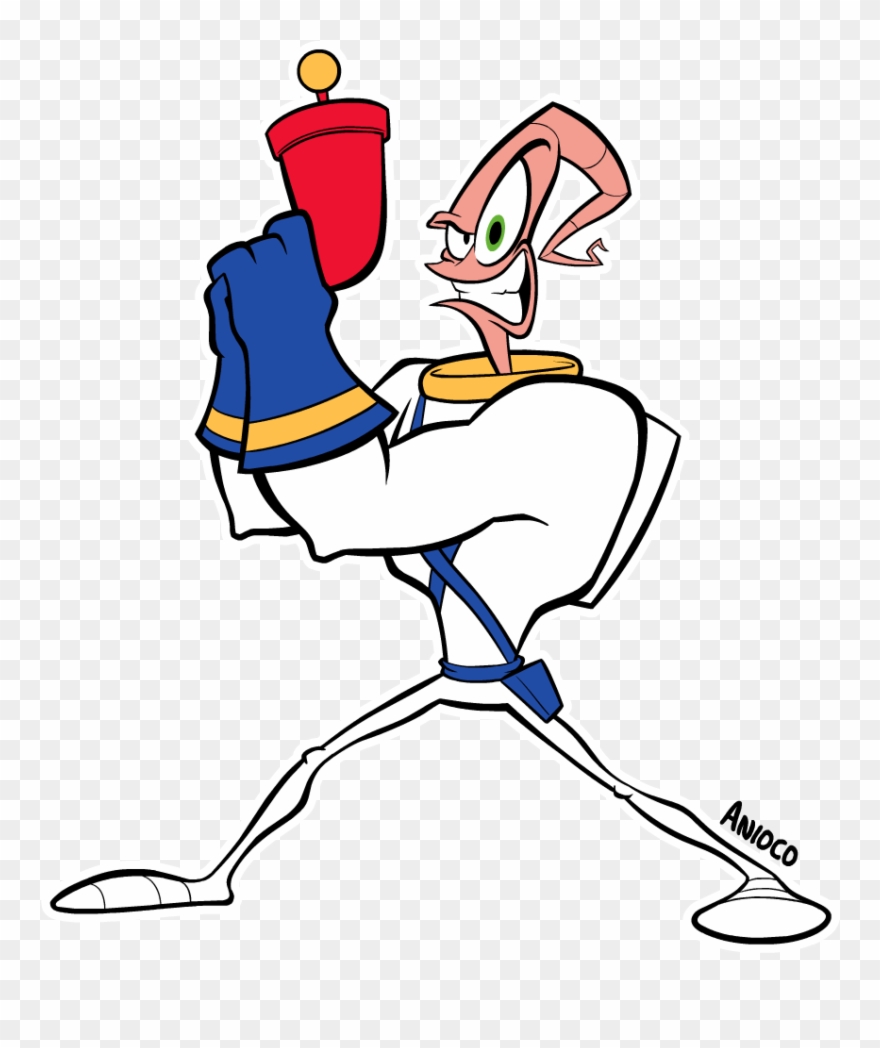 Author Comments - Earthworm Jim Drawing Clipart