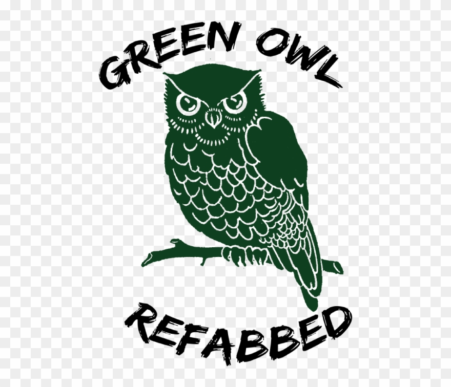 Green Owl Refabbed - Pegasus Home Fashions Natural & Black Owl Print Clipart