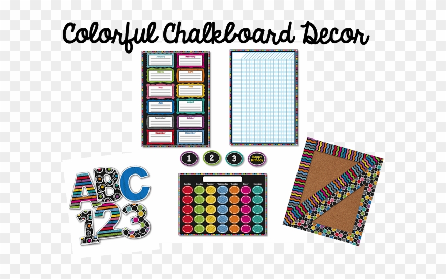 Last Year, You May Remember That I Decided To Try To - Colorful Chalkboard Bulletin Board Set Clipart