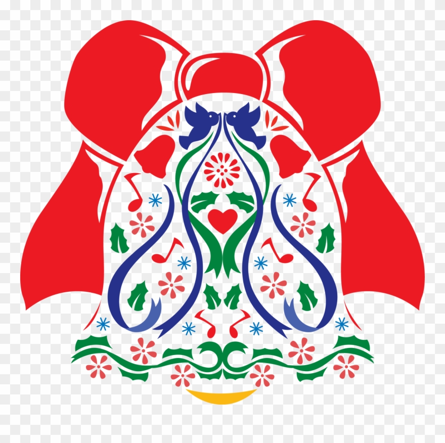 Christmas Celebration Bell Fake Tattoo, Christmas Celebration - Illustration Clipart