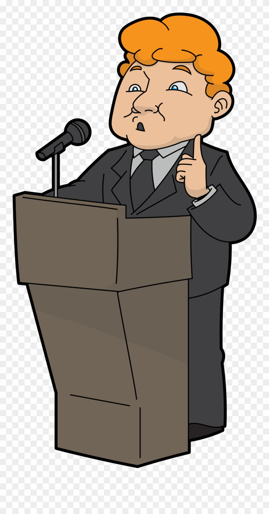 File Cartoon Man Speaking At A Business - Cartoon Man Speaking Clipart