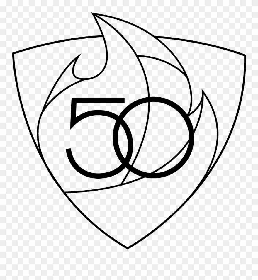 Uab 50th Logo - Line Art Clipart