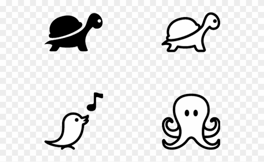 Flat Linear Animal Icon Clipart