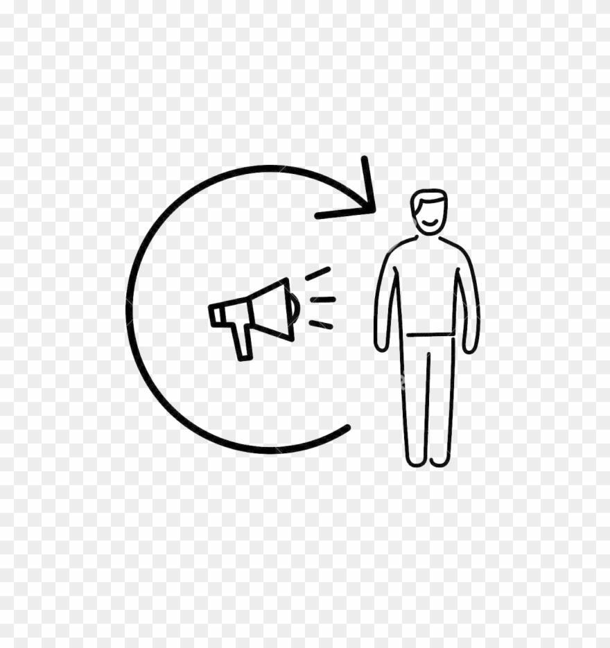 56750939 Conceptual Vector Remarketing Icon With Megaphone - Remarketing Icon Png Clipart