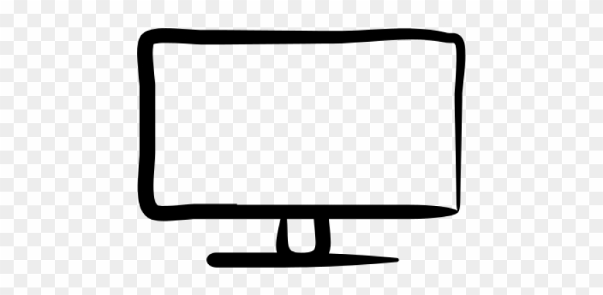 Drawn Tv Computer Monitor - Tv Screen Sketch Png Clipart