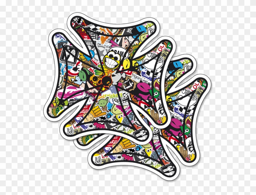 Iron Cross Sticker Bomb - Macbook 13 Sticker Bomb Clipart