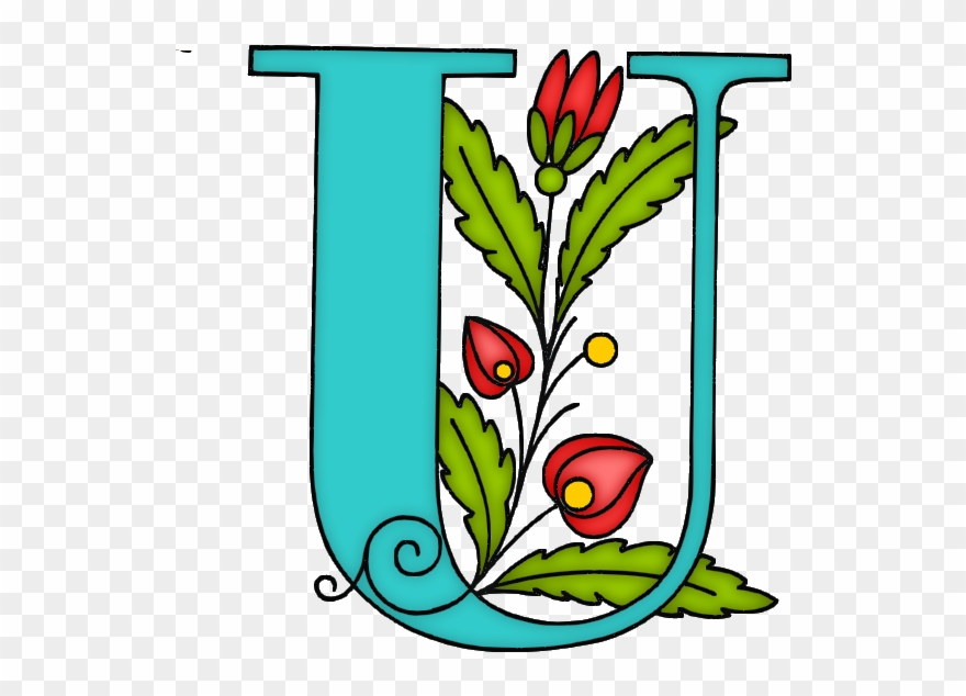 Iniciales, Nombres, Turquesa, Letras, Plantas, Decoupage, Clipart