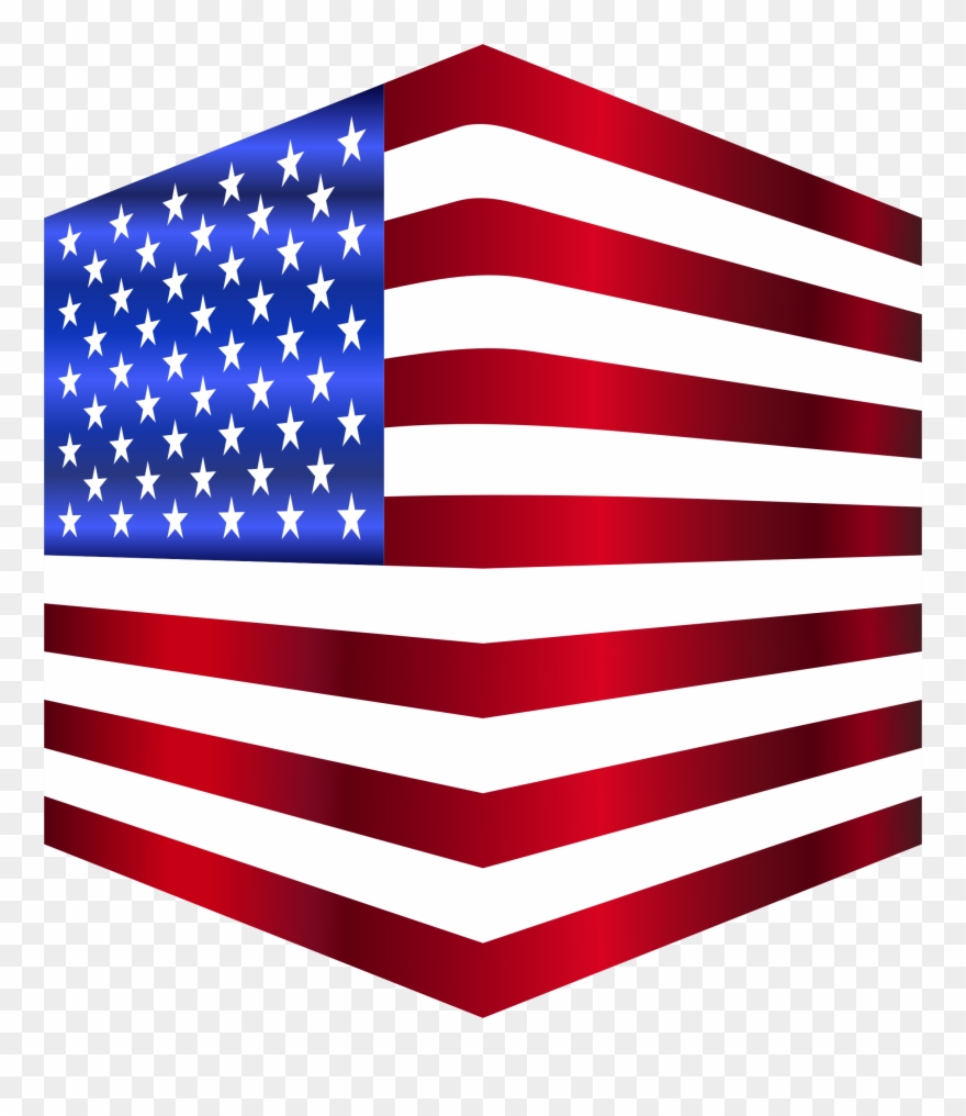 Big Image - Usa Flag Logo Cube Clipart