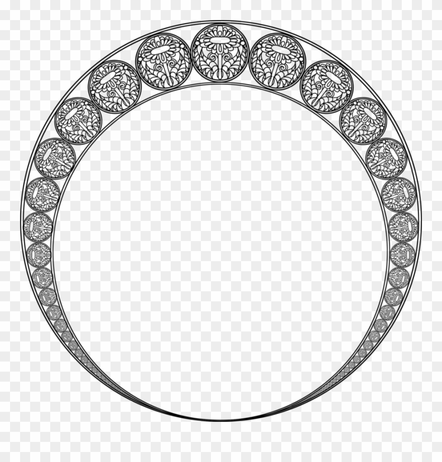 More Like Free - Art Nouveau Border Circle Clipart