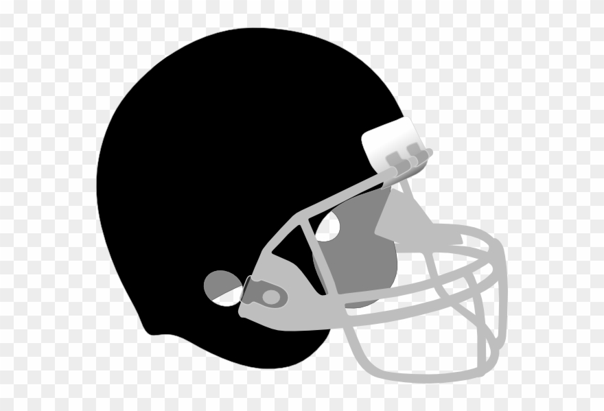 Black And Gray Helmet Clip Art At Clker - Football Helmet Maroon And Gold - Png Download