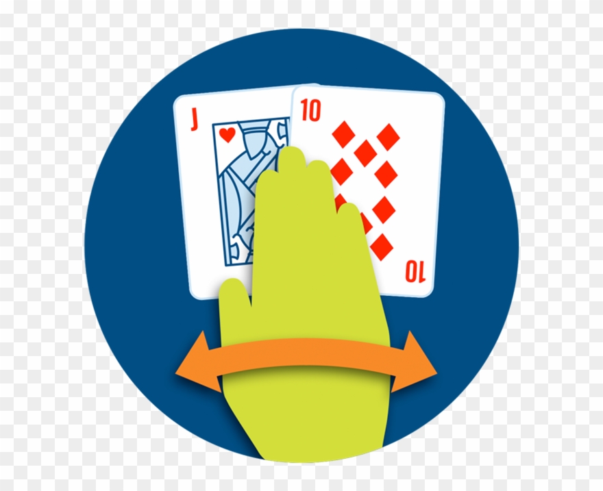 A Hand Waving Over Two Cards - Hand Clipart