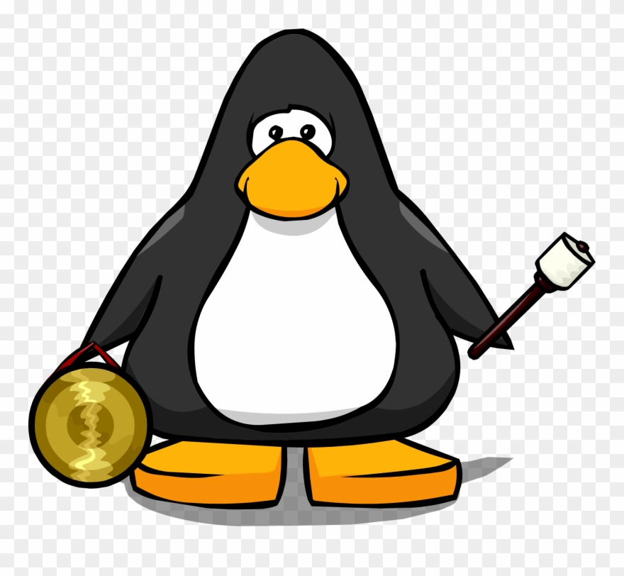 Hand Gong On Player Card - Club Penguin Clipart