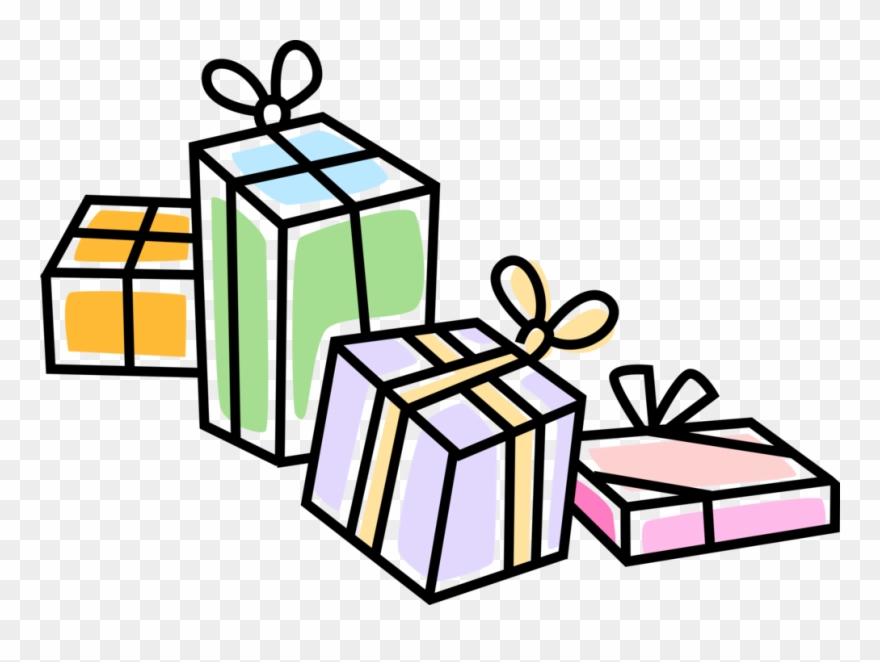 Vector Illustration Of Special Occasion Gift Wrapped Clipart