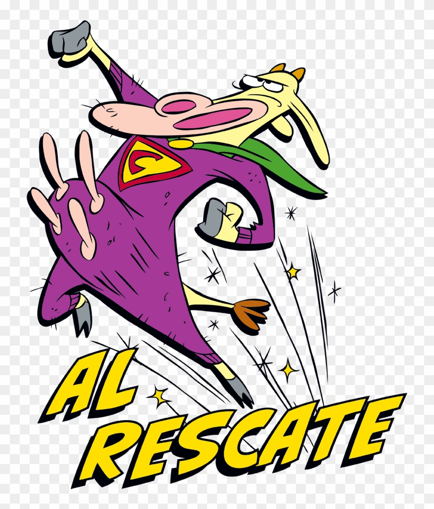 Cow And Chicken Al Rescate Juniors Tank - Cow And Chicken Rescate Clipart