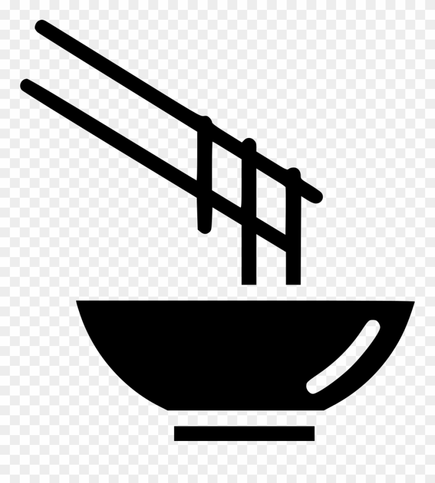 Graphic Black And White Stock Bowl Eat Chinese Japanese - Mangkok Mie Ayam Png Clipart