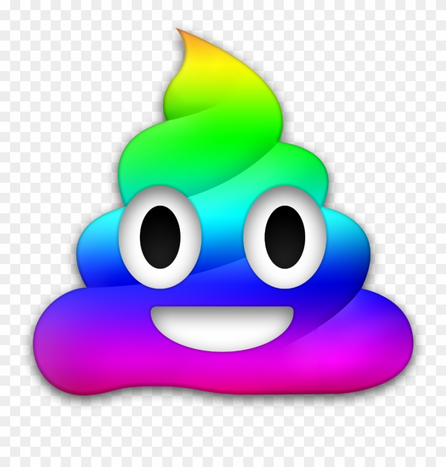 Emoji Cute Love Lol Followme Funny 🌈 Follow Me Plz - Rainbow Poop Emoji Png Clipart