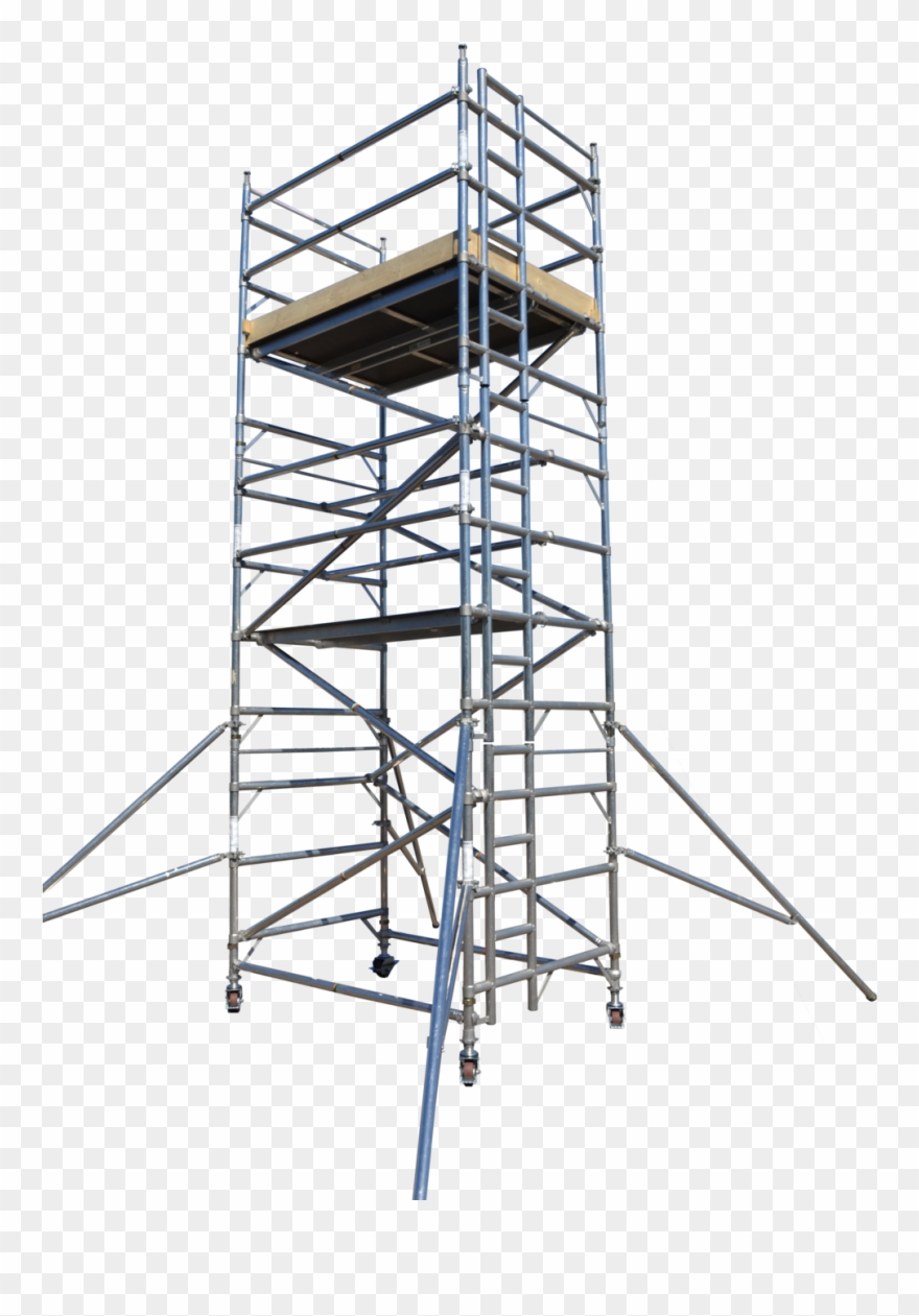Single Frame Ladder For Scaffold Clipart