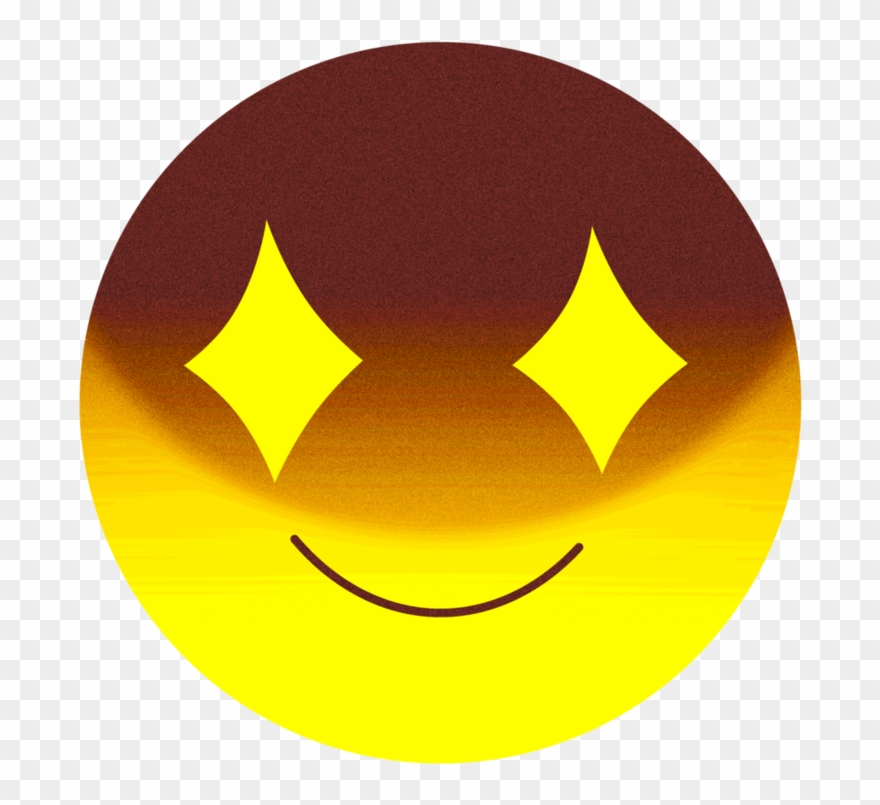 Diamond Eyes Big Emoji By Merch - Circle Clipart