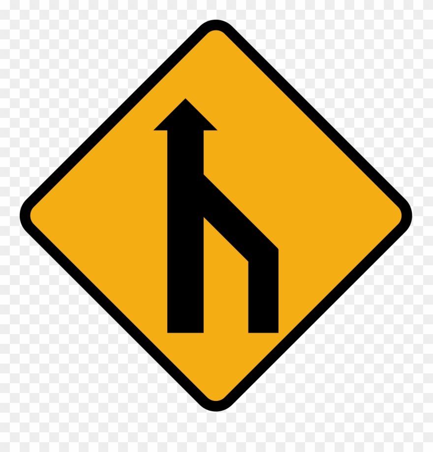 Diamond Clipart Single - Line Merge Sign - Png Download