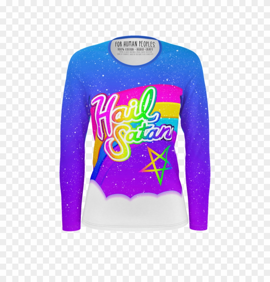 Clip Art Hail Satan With Transparent Background - Hail Satan Rainbow Shirt - Png Download