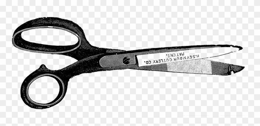 1474 2 Shears Victorian Era Free Vintage Clip Art Free - Trigger - Png Download