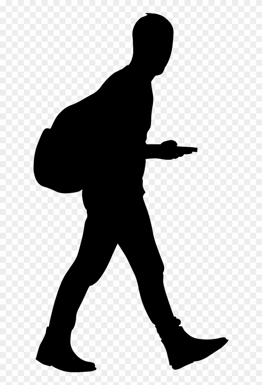 Man Walking Silhouette - Icono Caminar Png Clipart