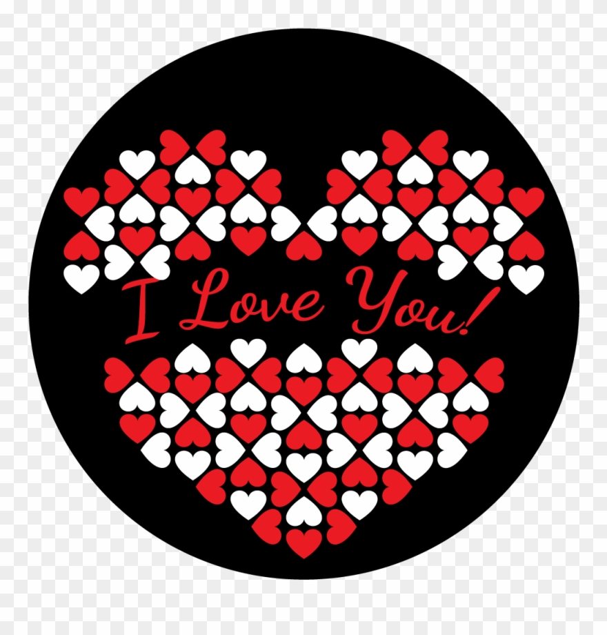 Apollo Design C2-1211 I Heart You Glass Pattern - Heart Clipart