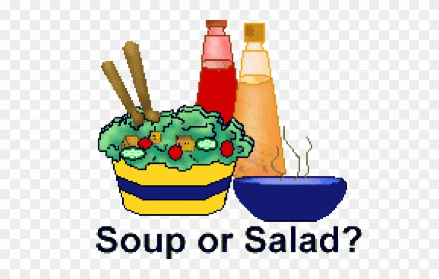 Sandwich Clipart Soup - Soup And Salad Clip Art - Png Download