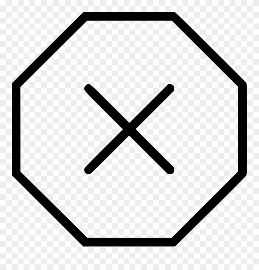 Delete Lock Ban Prohibition Denied Octagon Button Sign - Octagon Clipart