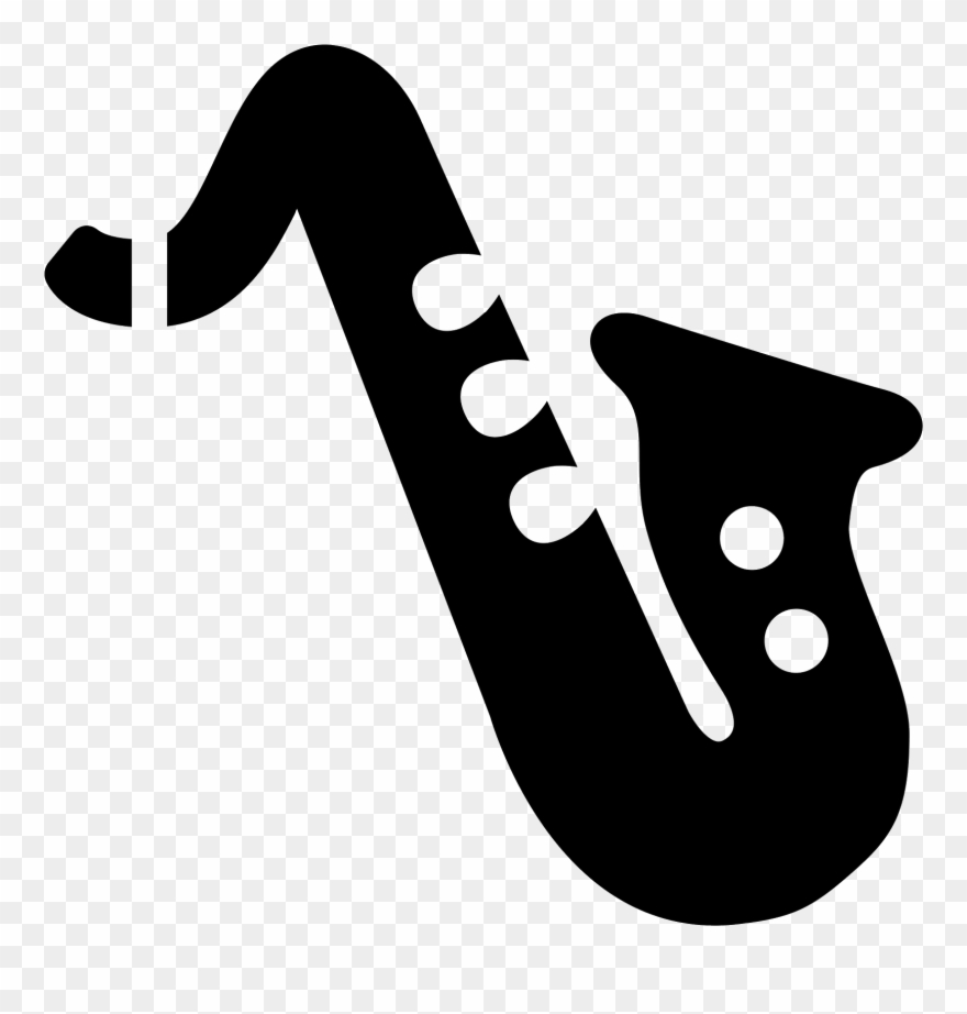 Saxophone Filled Icon - Saxophon Icon Clipart