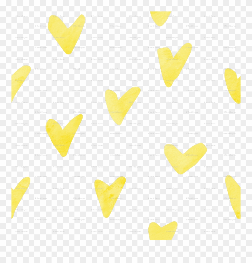 Lemon Yellow Wallpaper - Heart Clipart