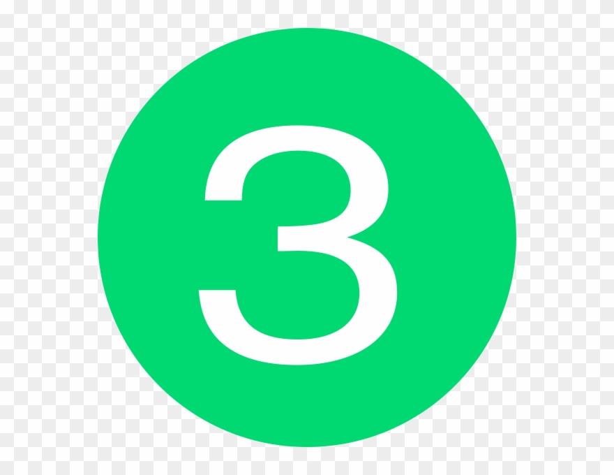Number Button Clip Art At Clker Com - Number 3 Button - Png Download